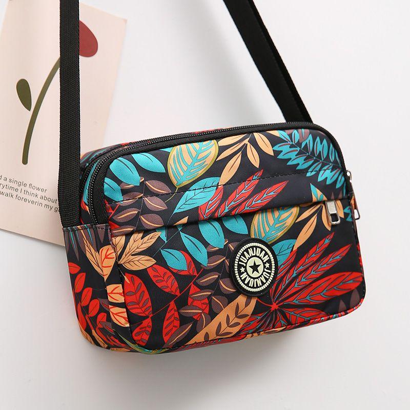 

Сумка через плечо для людей среднего возраста Холщовая сумка Модная трендовая сумка Большая вместимость Женская сумка Новое поступление Сумка через плечо На все случаи жизни Ins Ткань Оксфорд 9912 large Color leaves