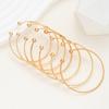 7 Stuks/Set Punk Gouden Kleur Armbanden voor Vrouwen Streetwear Goth Hart Prints Metalen Ontwerp Open Armband Mode Sieraden Cadeaus 2026