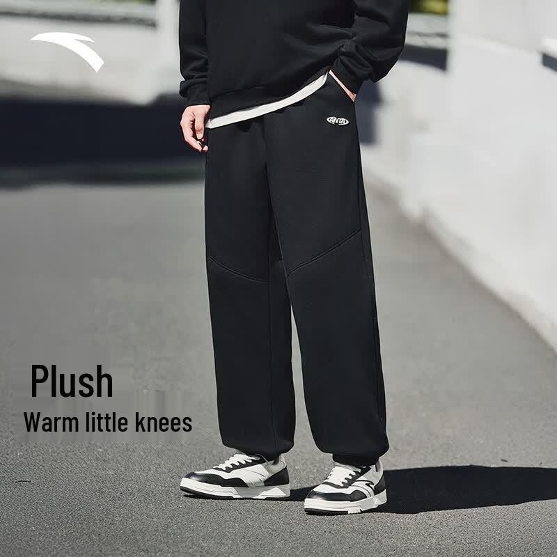 Anta Men s Winter Fleece-Lined Knit Tapered Sweatpants 185/2XL