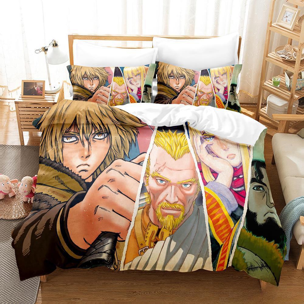 3d Print Anime Vinland Saga Bedding Set Single Twin Full Queen King Size Bed Set Adult Kid Bedroom Duvet cover Sets Home Textile
