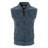 Mens Sleeveless Jackets Knitted Sweater Autumn Spring New Male Cardigan Zip Up Knitted Coat Turtleneck Fleece Warm Cold Blouse