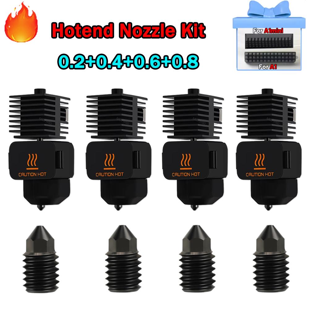 Upgrade 2.0 Hotend For Bambu Lab A1 Nozzle For Bambu Lab A1 Mini /A2L Nozzle Hardened Steel Nozzle For Bambulab A1 Hotend A1 Min