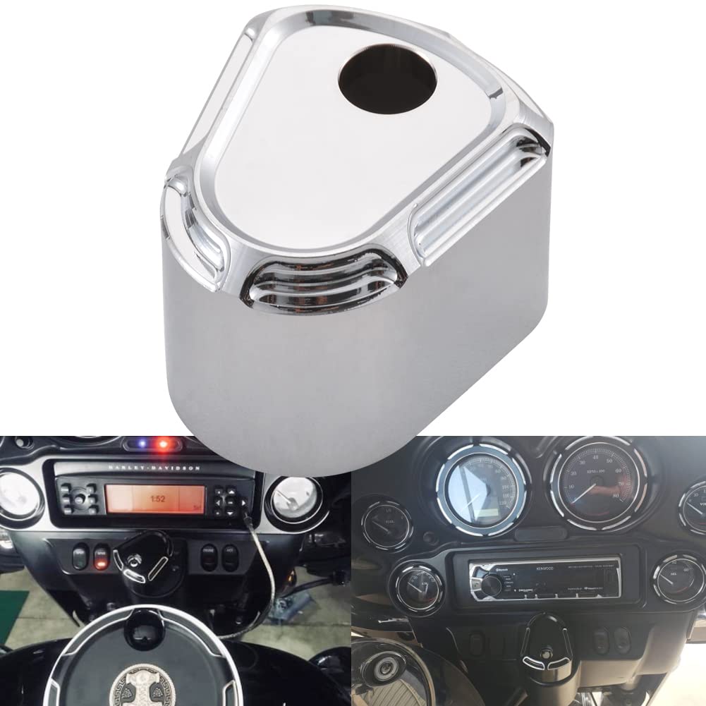 

Крышка переключателя зажигания KATUR CNC Аксессуары для мотоциклов CNC Крайняя резка Глубокая резка Алюминиевая заготовка Harley Touring Street Road Glide 2007-2013(Серебряный) NO1-Silver