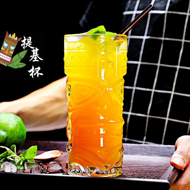 Crystal glass large bar tiki cup tiki cup Hawaiian cocktail cup grimace cup high value water cup