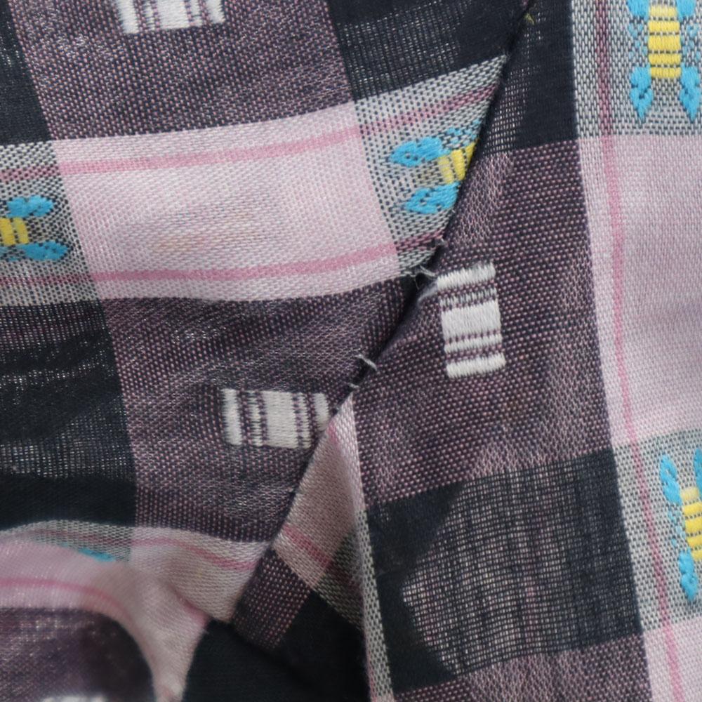 PERMANENT PRESS 70s 80s Made in USA Vintage Check Pattern Long sleeve Western shirt Men's Used