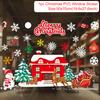 Cartoon Christmas Window Glass Stickers 2025 Christmas Decoration for Home Living Room Wall Decor 2025 Happy New Year Stickers