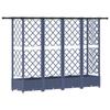 Raised Garden Bed with Trellis and Hanging Roof Gray 202.5 X 40 X 123 Cm PP