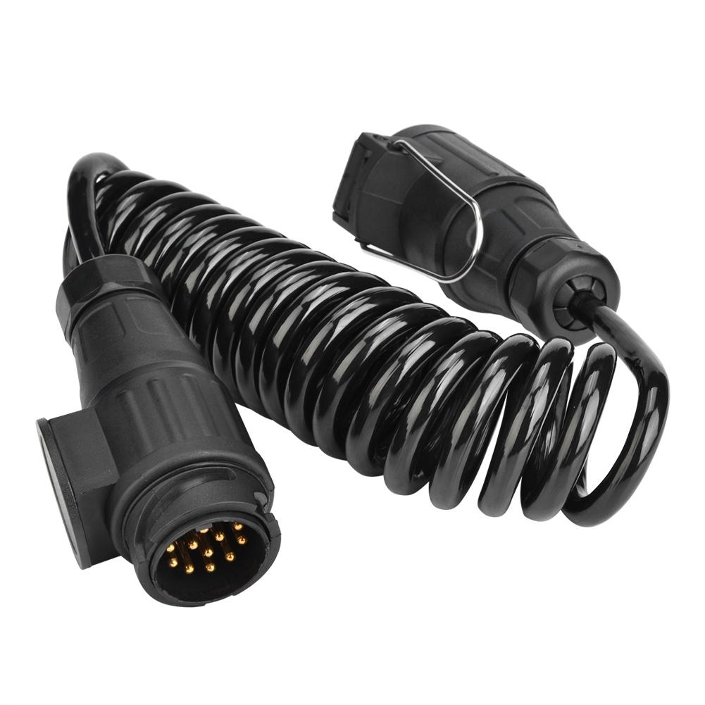 13 Pin Trailer Plug Wiring Spring Cable Connector Adapter for Trailer Caravan
