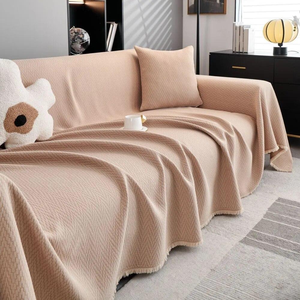 Throw Blankets for Living Room Couple Position Modern Solid Color Waterproof Camping Picnic Blanket Cover Nordic Sofa Cover Mat