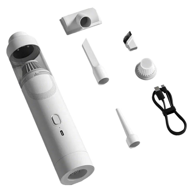 Cordless Vacuum 2 Gear Adjustable Car Interior Vacuum Cleaner Handheld Air Duster Brushless Motor Keyboard Cleaner белый