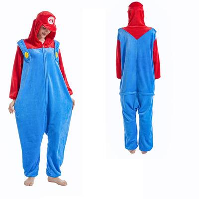 Erwachsene Onesies Cartoon Super Mario Kigurumi Anime Pyjamas Halloween Cosplay Kostüm