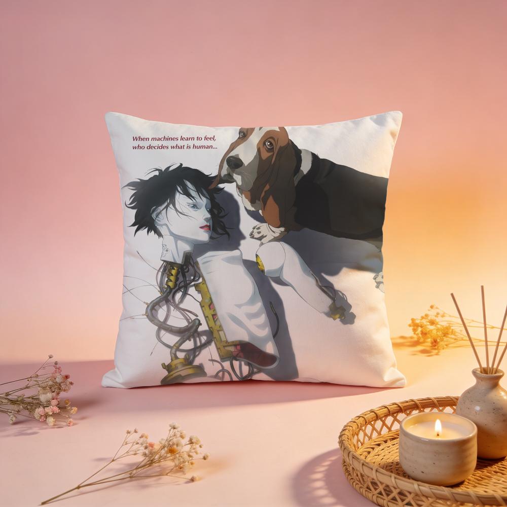 

Fashion GGhost in the Shellful Cushion Cover Comfortable Durable Pillow Cover MultiScene for Home Office Car Sofa 30X30cm