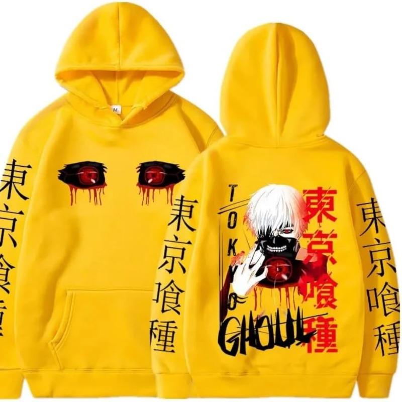 Anime Tokyo Ghoul Hoodie Cool Kaneki Ken Eyes Print Sweatshirt Men Women Casual Oversized Hoodies Harajuku Streetwear