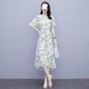 Elegant Floral Summer Dress for Women: Sophisticated, Socialite Style