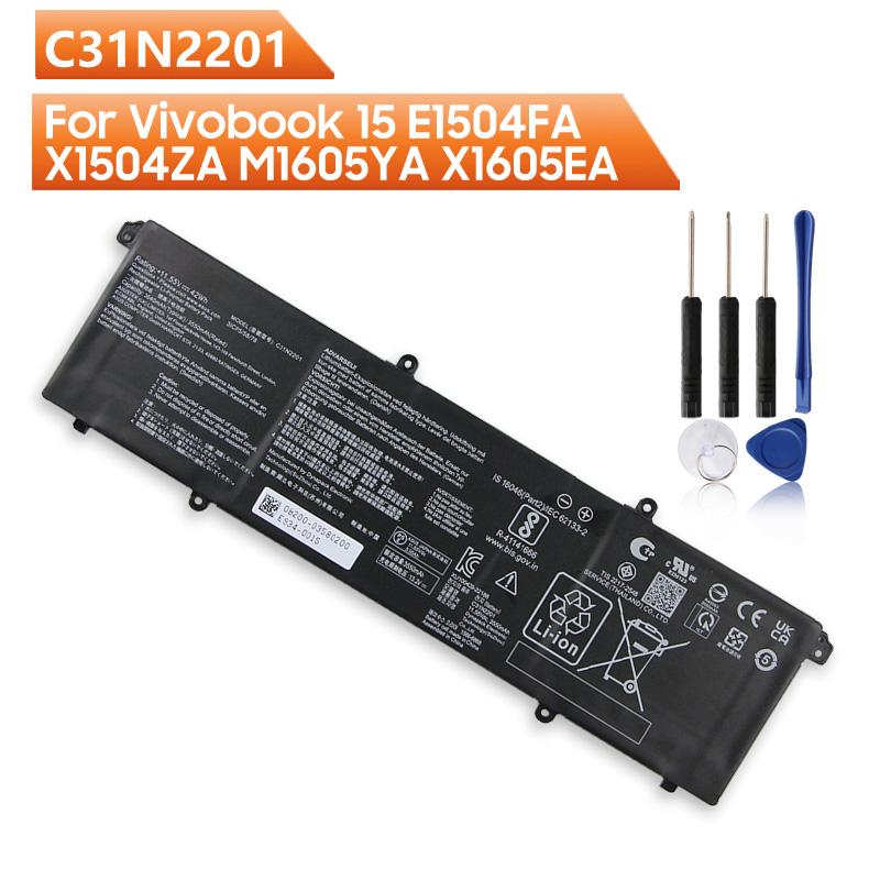 Brand New Replacement Battery C31N2201 For ASUS Vivobook 15 E1504FA X1504ZA M1605YA X1605EA X1605PA 3640mAh with Tools
