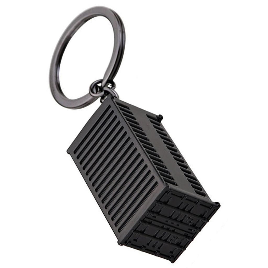 Novelty Shipping Container Inspired Key Holder Wear Resistant Metal Construction Portable Size Versatile Decoration For Keys Bags And Automotive