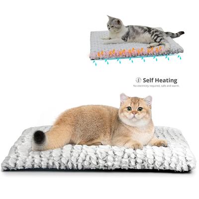 Self-Heating Cat Bed, Pet Self-Warming Pad Mat, Electric-Free Heating Mat for Dogs and Cats, Heated Dog Blanket Machine Washable