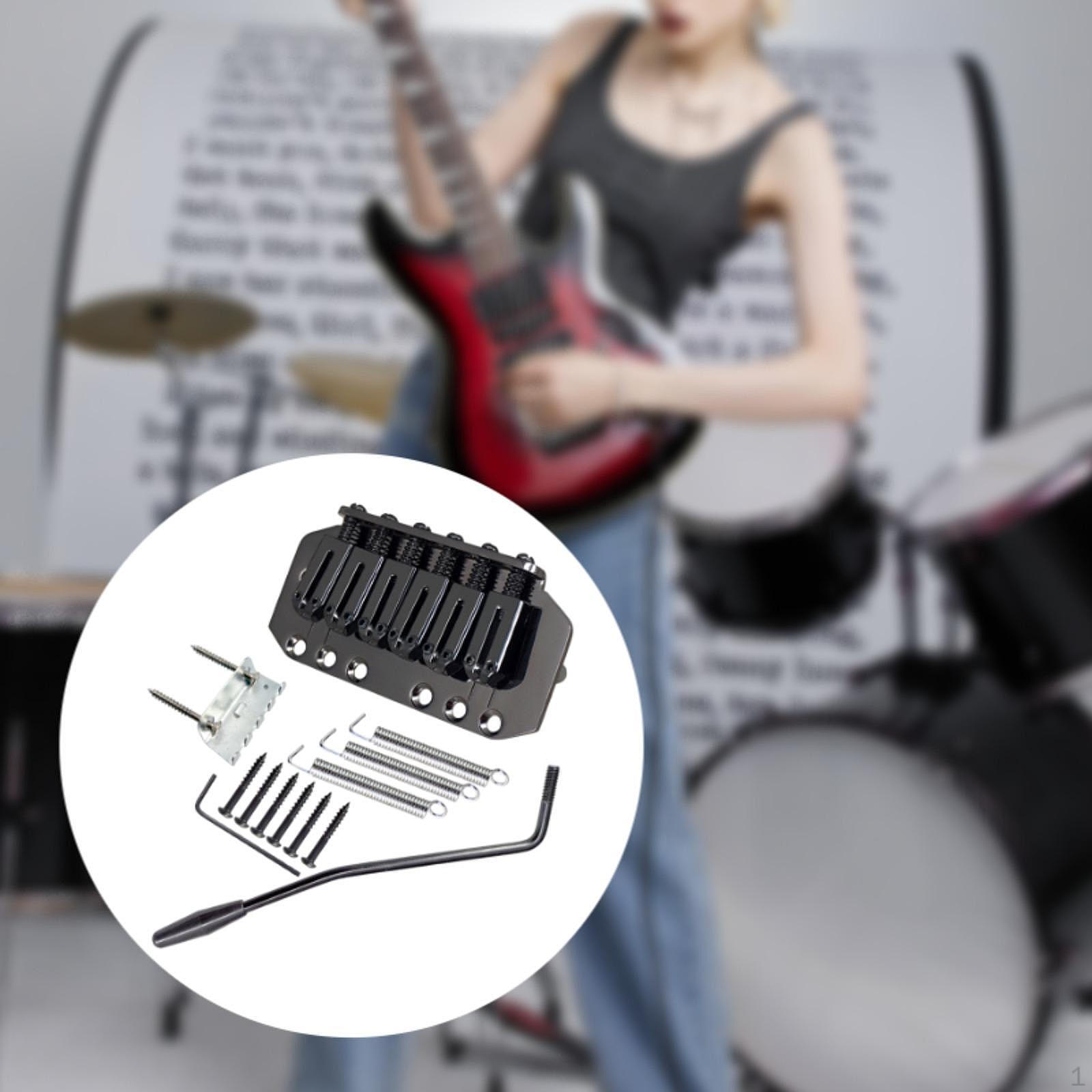 

Сборка бриджа тремоло для 6-струнной электрогитары с винтами и инструментом для замены хардтейла чёрный