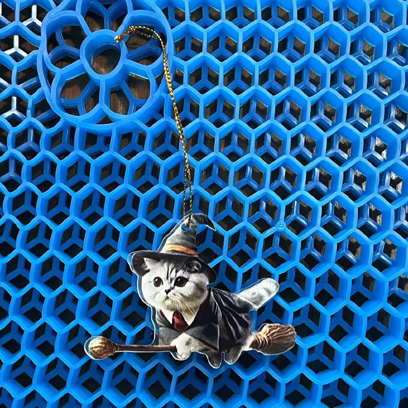 Magic Cat Acrylic Car Pendant: Personalized Fun Festival Ornament