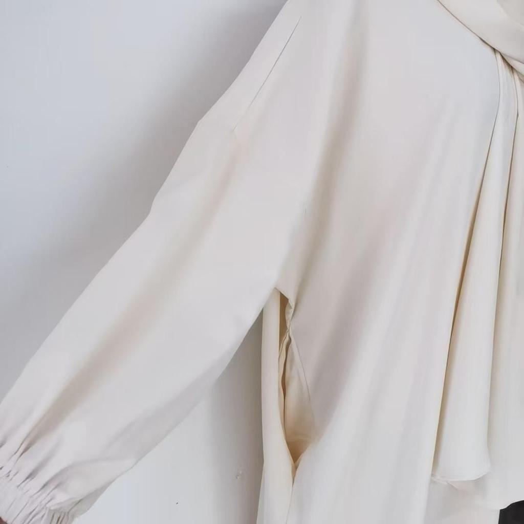 Yiduo Duo New Middle East Hijab Long Robe - Solid Color Simple Dress 21499
