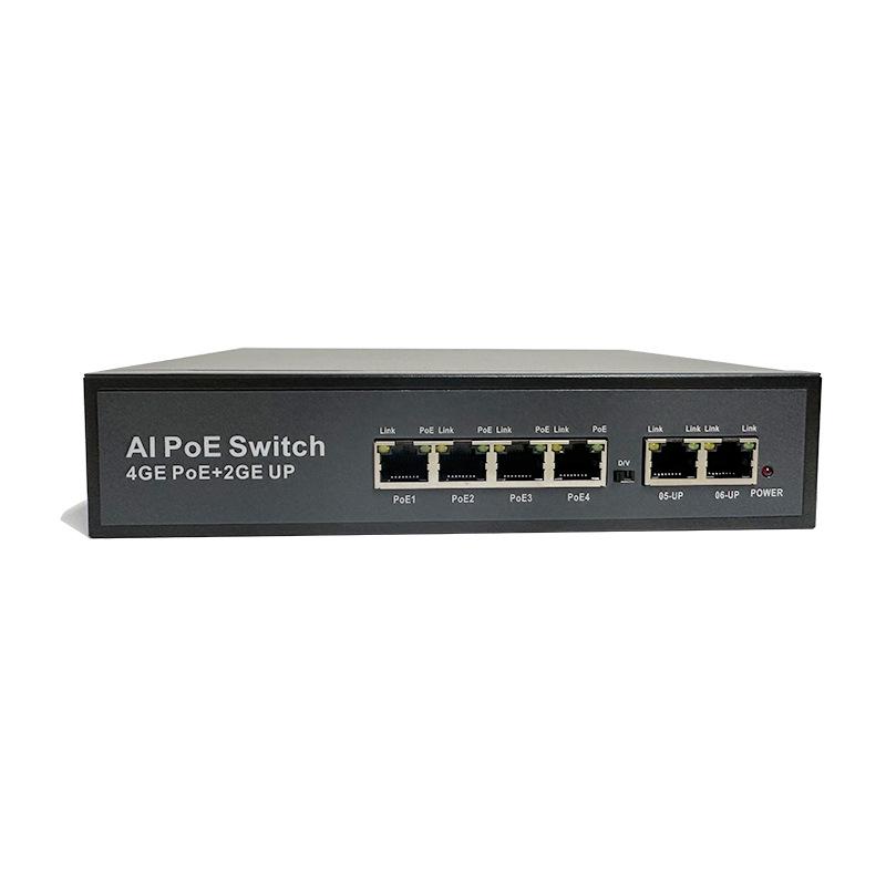 AI Smart PoE Gigabit Switch with 4, 8, or 16 Ports for Network Surveillance