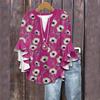 Summer Tops For Women Cute V Neck 3/4 Sleeve Blouses Floral Print Top Casual Shirts