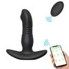 Männliches stoßendes Prostata-Massagegerät, Bluetooth, APP-Steuerung, Teleskop-Butt-Plug, Anal-Vibrator, Männer, schwuler Dildo, Bdsm-Sexspielzeug für Paare