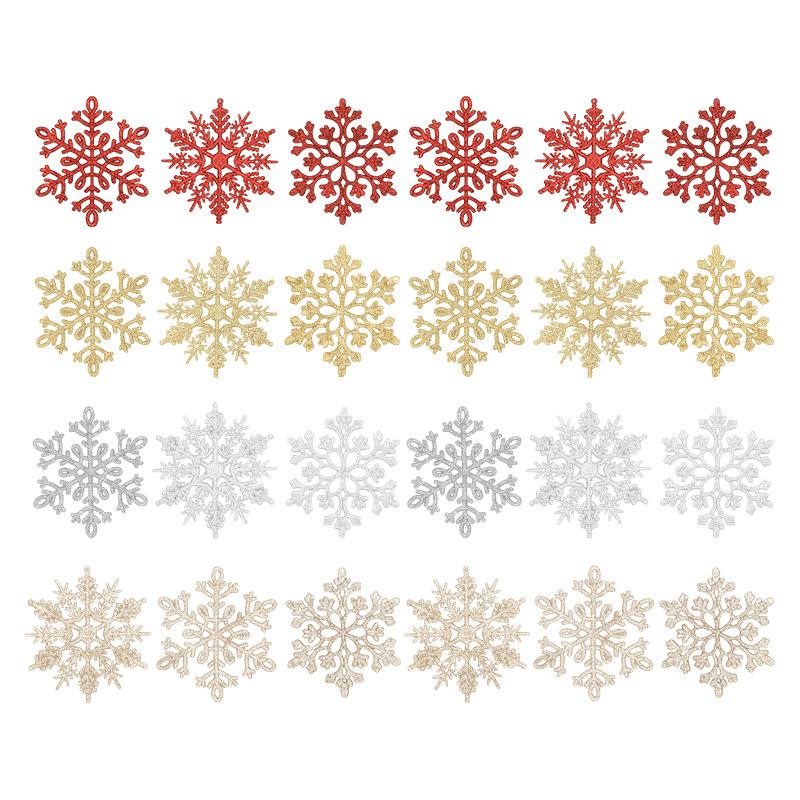 Party Powder Christmas Snowflake Gold Supplies Winter Decor Ornaments Christmas Tree Decorations For Festival Home