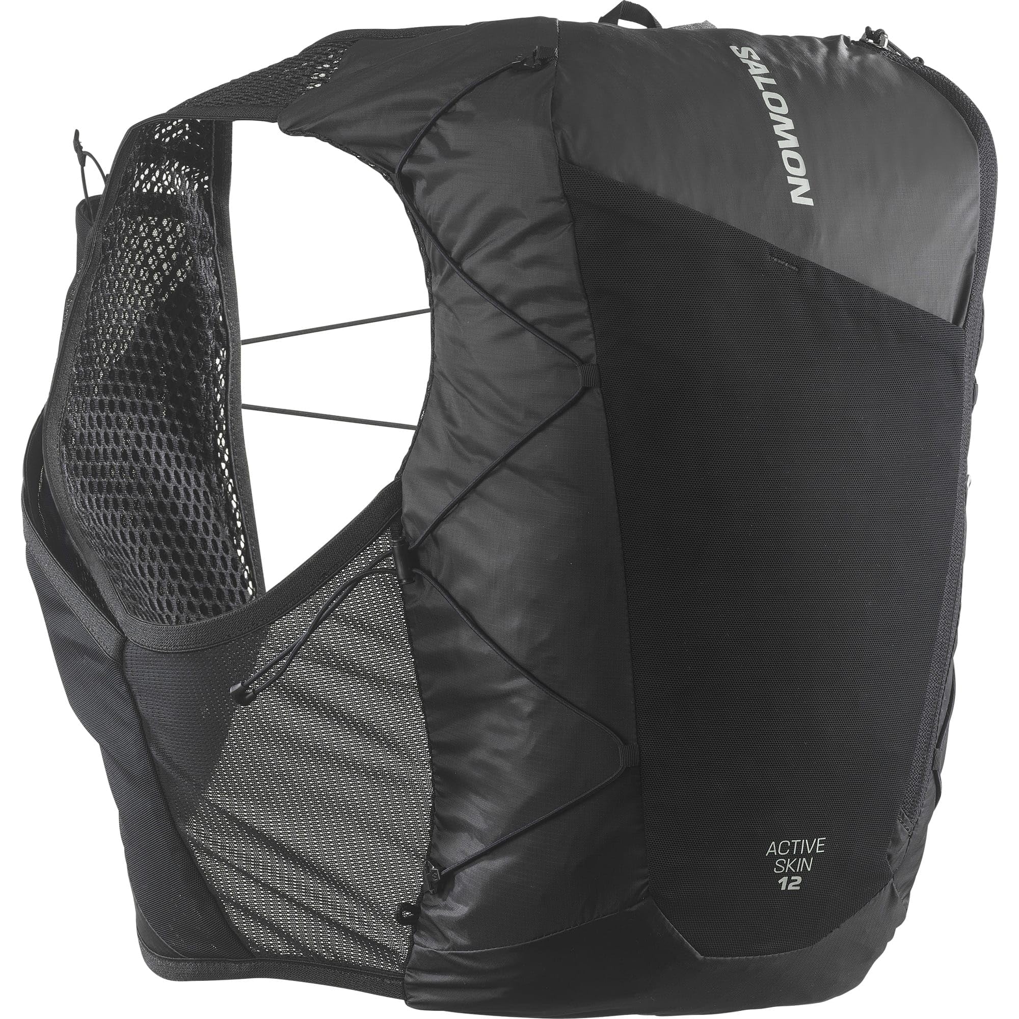 

SALOMON Hydration Vest Rucksack Backpack ACT SKIN 12 NO FLASKS BLACK METAL M