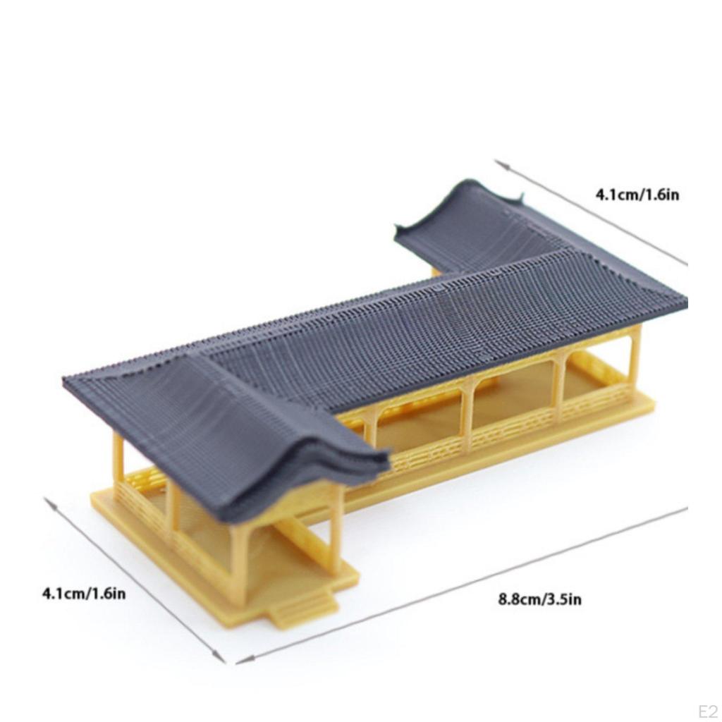 Ancient Style Corridor Model Micro Landscape Garden Sand Table Traditional Architecture