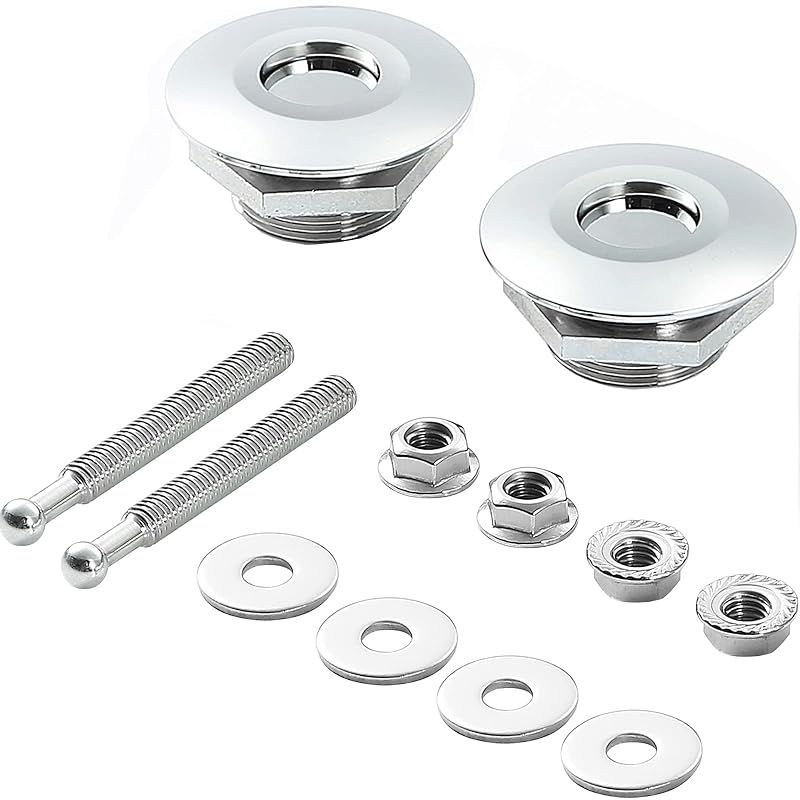 STETION Quick Release Latch License Plate Lock Clip 4Pcs 1.25" Diameter Aluminum Alloy Car Hood P Lock Clip Kit For Bumper Hood License Plate (4 Pack