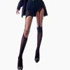 Women Sexy Irregular Hole Jumpsuit Stockings Suspender Black Silk One-piece Pantyhose Spicy Girls Personality Hollow Stockings