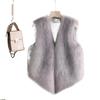 Autumn and winter new fur vest women's short imitation Rex rabbit hair vest slim and thin fur vest vest