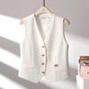Suit Black Vest Women's Versatile Spring and Autumn New Fashion Waistcoat