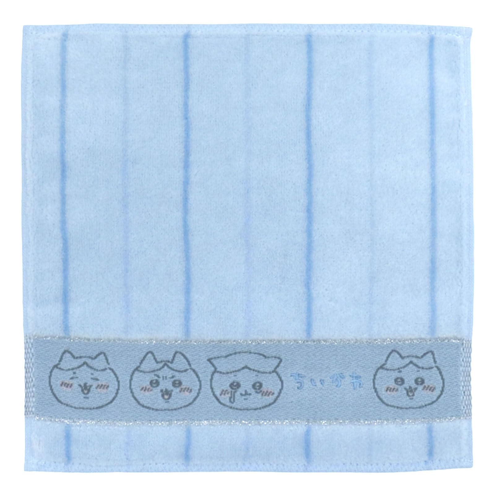 Chiikawa Striped Towel 27106002 20cm Wide x 20cm Long Women s Handkerchief, (27106002C), Blue, Approx. синий
