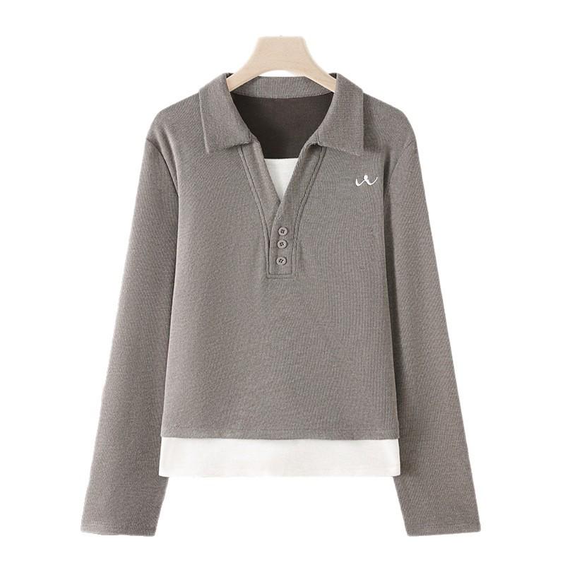 Women's Spring/Autumn 2025 Long Sleeve Lapel Sweatshirt & Straight Leg Pants Set