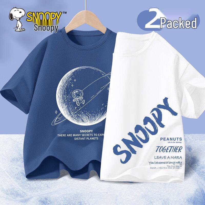 Snoopy Boys Quick-Dry Cooling Short Sleeve T-Shirt 140