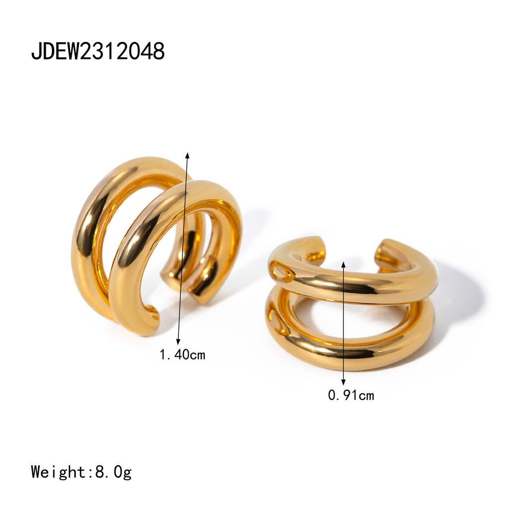 European and American titanium steel earrings earrings light luxury without holes earrings stainless steel
