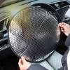 1 Piece Car Steering Wheel Cover Silver Thickened Sun Protection Foldable Anti-Uv Car Supplies Car Steering Wheel Sun Shade