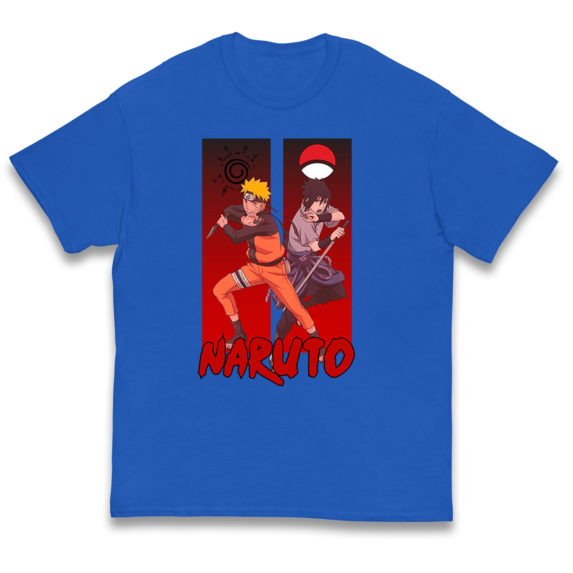 Naruto Shippuden kids T Shirt Naruto Eight Trigrams Sealing And Sasuke Uchiha Crest Top 110