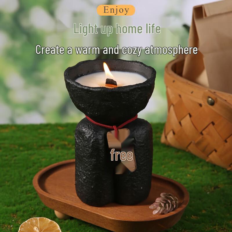 Cement Flower Goblet Flameless Diffuser & Candle Holder