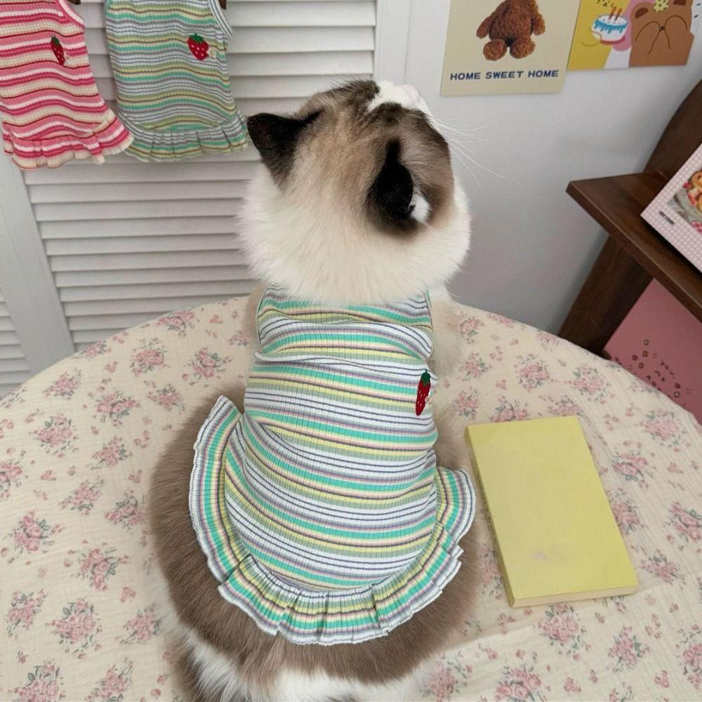 Cotton Pet Princess Dresses Soft Cat Skirt Pet Supplies Pet Clothes  For Puppy Kittens