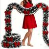 Dark Green Christmas Tree Tinsel Garland & Feather Boa for Window Scenes & Parties