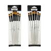 12 Pcs/set DIY Oil Acrylic Painting Art Paint Brushes Supplies Nylon Hair Wooden Handle Watercolor Paint Brush Pen Set Learning