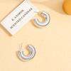 Trendy Water Drop Pattern C-shaped Earclip Threaded Stud Earrings Set Personalized Earrings Sexy Atmosphere Stud Earrings Set