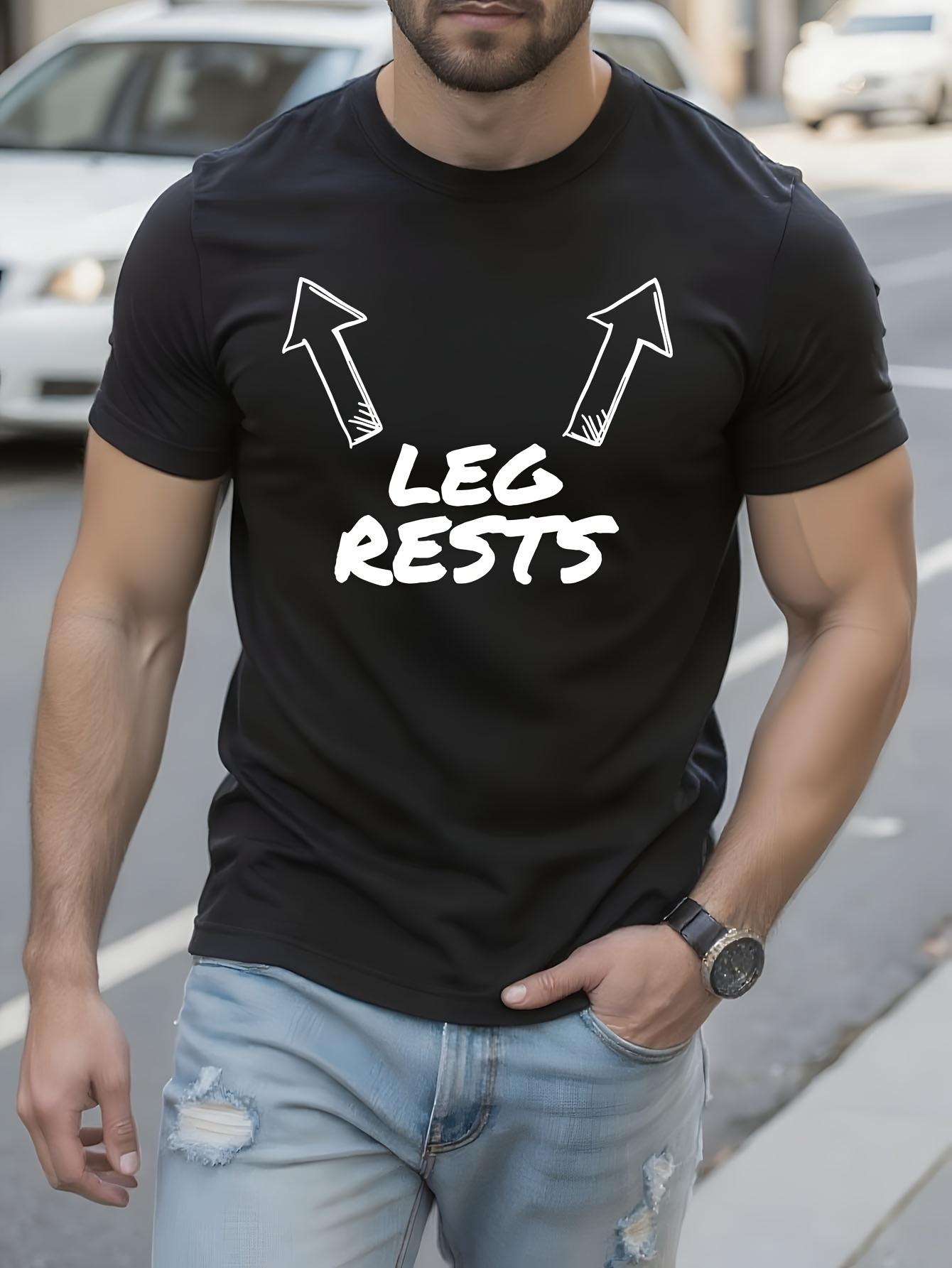 Funny LEG RESTS Graphic Cotton T-shirt XXXXL