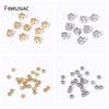 2/4Pcs 18K Gold Plated Brass Zircon Spacer Separator Beads Jewelry Making Supplies For DIY Bracelet Necklace Accessories
