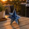 Wooden Independence Day Ornament, 3D Spliced Stars Red White Blue Patriotic Decoration, Fourth of July Decoration