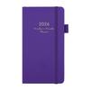 2026 Pocket Planner with Elastic Strap Pen Loop Ribbon Bookmark Weekly Monthly Academic Planner 12 Months Schedule Management Hardcover Notebook