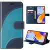 Protective Case - Xiaomi - Redmi Note 12 Pro, Note 11 Pro 4G-5G - Blue - PU Leather Cover - Wave Pattern